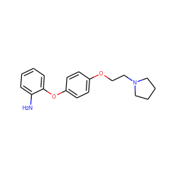 Nc1ccccc1Oc1ccc(OCCN2CCCC2)cc1 ZINC000071316067