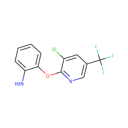 Nc1ccccc1Oc1ncc(C(F)(F)F)cc1Cl ZINC000000169940