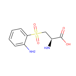 Nc1ccccc1S(=O)(=O)C[C@H](N)C(=O)O ZINC000013546515