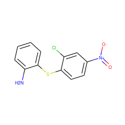 Nc1ccccc1Sc1ccc([N+](=O)[O-])cc1Cl ZINC000299840160