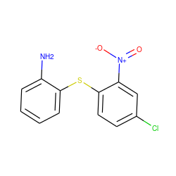 Nc1ccccc1Sc1ccc(Cl)cc1[N+](=O)[O-] ZINC000000079179