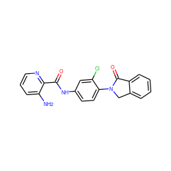 Nc1cccnc1C(=O)Nc1ccc(N2Cc3ccccc3C2=O)c(Cl)c1 ZINC000653848333