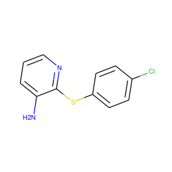 Nc1cccnc1Sc1ccc(Cl)cc1 ZINC000000480511