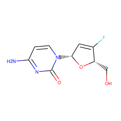 Nc1ccn([C@@H]2C=C(F)[C@H](CO)O2)c(=O)n1 ZINC000006524741