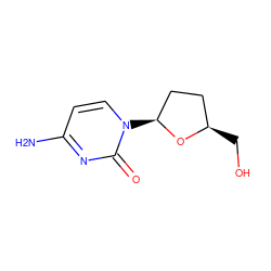 Nc1ccn([C@H]2CC[C@@H](CO)O2)c(=O)n1 ZINC000000039906