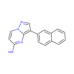 Nc1ccn2ncc(-c3ccc4ccccc4c3)c2n1 ZINC000096286376