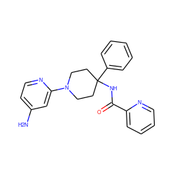 Nc1ccnc(N2CCC(NC(=O)c3ccccn3)(c3ccccc3)CC2)c1 ZINC000042890718