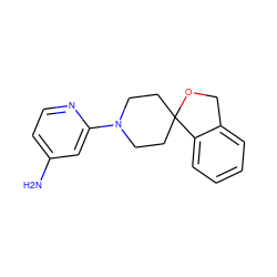 Nc1ccnc(N2CCC3(CC2)OCc2ccccc23)c1 ZINC000040953508