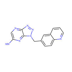 Nc1cnc2nnn(Cc3ccc4ncccc4c3)c2n1 ZINC000095556885