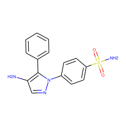 Nc1cnn(-c2ccc(S(N)(=O)=O)cc2)c1-c1ccccc1 ZINC000013761861