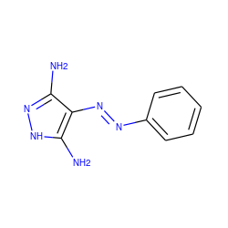 Nc1n[nH]c(N)c1N=Nc1ccccc1 ZINC000255964809