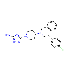 Nc1n[nH]c(N2CCC(N(CCc3ccc(Cl)cc3)Cc3ccccc3)CC2)n1 ZINC001772572218