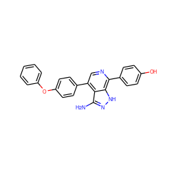 Nc1n[nH]c2c(-c3ccc(O)cc3)ncc(-c3ccc(Oc4ccccc4)cc3)c12 ZINC000261142146