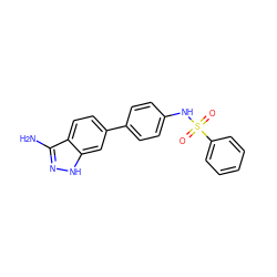 Nc1n[nH]c2cc(-c3ccc(NS(=O)(=O)c4ccccc4)cc3)ccc12 ZINC000299823741