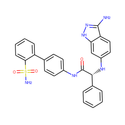 Nc1n[nH]c2cc(N[C@@H](C(=O)Nc3ccc(-c4ccccc4S(N)(=O)=O)cc3)c3ccccc3)ccc12 ZINC000064526836