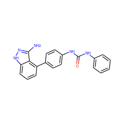 Nc1n[nH]c2cccc(-c3ccc(NC(=O)Nc4ccccc4)cc3)c12 ZINC000036176941