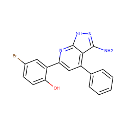 Nc1n[nH]c2nc(-c3cc(Br)ccc3O)cc(-c3ccccc3)c12 ZINC000028882955