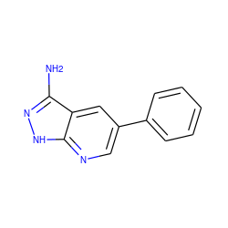 Nc1n[nH]c2ncc(-c3ccccc3)cc12 ZINC000013489631