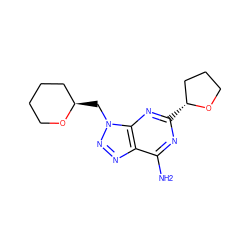 Nc1nc([C@@H]2CCCO2)nc2c1nnn2C[C@@H]1CCCCO1 ZINC000084707522