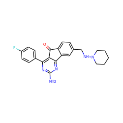 Nc1nc(-c2ccc(F)cc2)c2c(n1)-c1cc(CNN3CCCCC3)ccc1C2=O ZINC000049066427