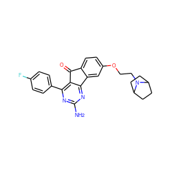 Nc1nc(-c2ccc(F)cc2)c2c(n1)-c1cc(OCCN3C4CCC3CC4)ccc1C2=O ZINC000049070165