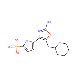 Nc1nc(-c2ccc(P(=O)(O)O)o2)c(CC2CCCCC2)o1 ZINC000169321408