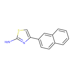 Nc1nc(-c2ccc3ccccc3c2)cs1 ZINC000000035850