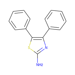 Nc1nc(-c2ccccc2)c(-c2ccccc2)s1 ZINC000000361138