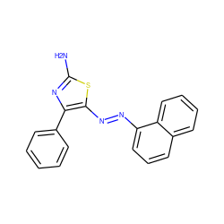 Nc1nc(-c2ccccc2)c(N=Nc2cccc3ccccc23)s1 ZINC000253987022