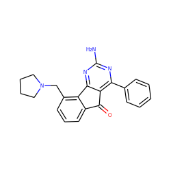 Nc1nc(-c2ccccc2)c2c(n1)-c1c(CN3CCCC3)cccc1C2=O ZINC000049048070