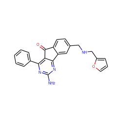 Nc1nc(-c2ccccc2)c2c(n1)-c1cc(CNCc3ccco3)ccc1C2=O ZINC000049048579