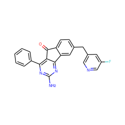 Nc1nc(-c2ccccc2)c2c(n1)-c1cc(Cc3cncc(F)c3)ccc1C2=O ZINC000095556770