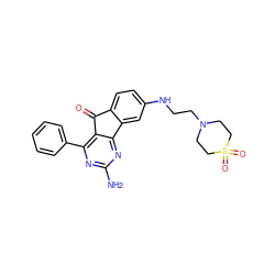 Nc1nc(-c2ccccc2)c2c(n1)-c1cc(NCCN3CCS(=O)(=O)CC3)ccc1C2=O ZINC000049088398