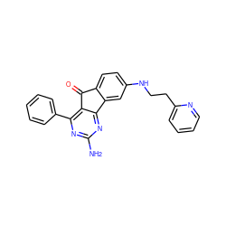 Nc1nc(-c2ccccc2)c2c(n1)-c1cc(NCCc3ccccn3)ccc1C2=O ZINC000049088368