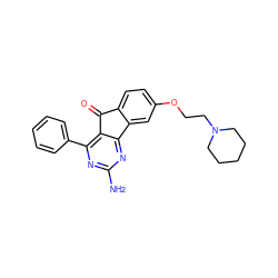 Nc1nc(-c2ccccc2)c2c(n1)-c1cc(OCCN3CCCCC3)ccc1C2=O ZINC000049069798