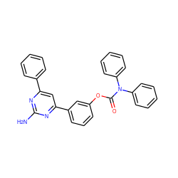 Nc1nc(-c2ccccc2)cc(-c2cccc(OC(=O)N(c3ccccc3)c3ccccc3)c2)n1 ZINC000653773192