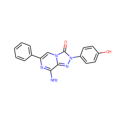 Nc1nc(-c2ccccc2)cn2c(=O)n(-c3ccc(O)cc3)nc12 ZINC001772609465