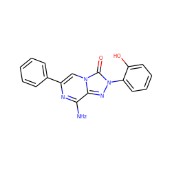 Nc1nc(-c2ccccc2)cn2c(=O)n(-c3ccccc3O)nc12 ZINC001772656512