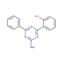 Nc1nc(-c2ccccc2)nc(-c2ccccc2O)n1 ZINC000012468453