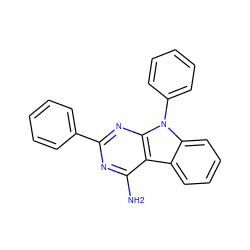 Nc1nc(-c2ccccc2)nc2c1c1ccccc1n2-c1ccccc1 ZINC000013756615