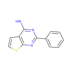 Nc1nc(-c2ccccc2)nc2sccc12 ZINC000050841214