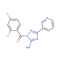 Nc1nc(-c2cccnc2)nn1C(=O)c1ccc(Cl)cc1Cl ZINC000006760352