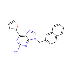 Nc1nc(-c2ccco2)c2ncn(Cc3ccc4ccccc4c3)c2n1 ZINC000028522602