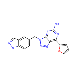 Nc1nc(-c2ccco2)c2nnn(Cc3ccc4[nH]ncc4c3)c2n1 ZINC000040875311