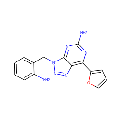 Nc1nc(-c2ccco2)c2nnn(Cc3ccccc3N)c2n1 ZINC000040393158