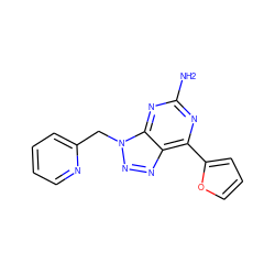 Nc1nc(-c2ccco2)c2nnn(Cc3ccccn3)c2n1 ZINC000040866854