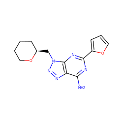 Nc1nc(-c2ccco2)nc2c1nnn2C[C@@H]1CCCCO1 ZINC000084729736