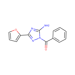 Nc1nc(-c2ccco2)nn1C(=O)c1ccccc1 ZINC000000350102