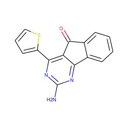 Nc1nc(-c2cccs2)c2c(n1)-c1ccccc1C2=O ZINC000034057529