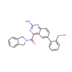 Nc1nc(C(=O)N2Cc3ccccc3C2)c2cc(-c3ccccc3CO)ccc2n1 ZINC000114815855